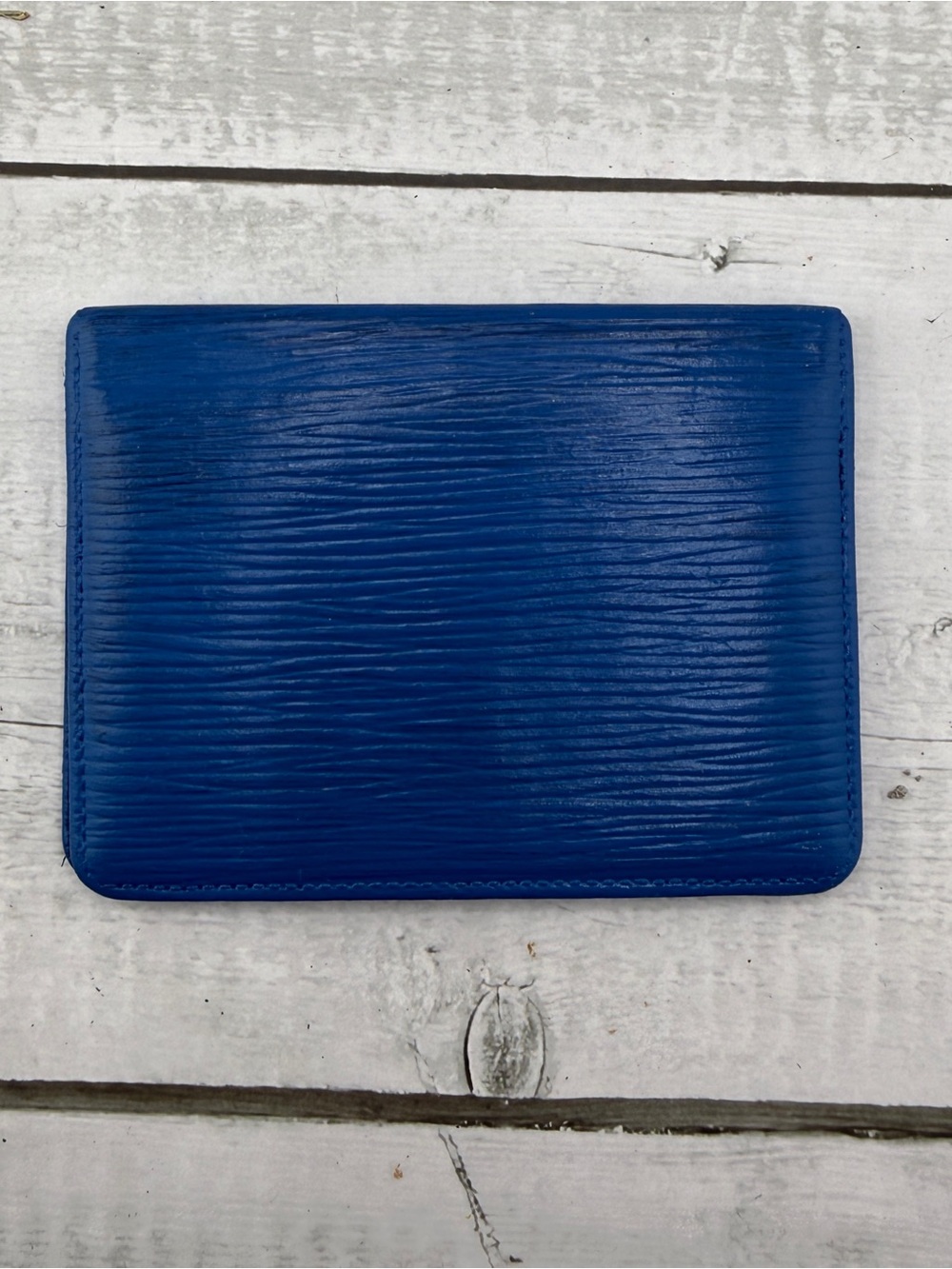 AUTHENTIC Louis Vuitton Compact Card Case Wallet. Blue. - Picture 2 of 13